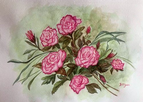 Nostalgia Roses, watercolour